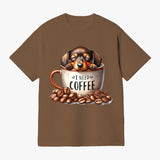 I Need Coffee Dachshund T Shirt