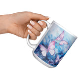 Butterflies Pink Pastel 15oz Mug