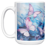 Butterflies Pink Pastel 15oz Mug