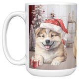 Christmas Akita 15oz Mug