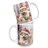 Christmas Akita 15oz Mug