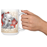 Christmas Elephant 15oz Mug