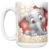 Christmas Elephant 15oz Mug