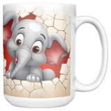 Christmas Elephant 15oz Mug