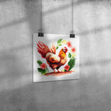 Country Chicken 12x12 Poster