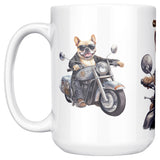 French Bulldog Motorcycle 15oz Mug