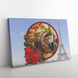 France Vintage Wine Canvas