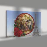 France Vintage Wine Canvas