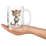 Fueled by Caffeine Cat Mug