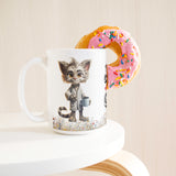 Fueled by Caffeine Cat Mug