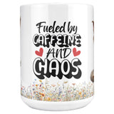 Fueled by Caffeine Cat Mug