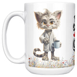 Fueled by Caffeine Cat Mug