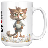 Fueled by Caffeine Cat Mug