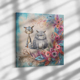 Funny Grumpy Cats Canvas