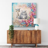 Funny Grumpy Cats Canvas