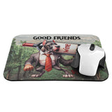 Good Friends Bring Wine Mousepad