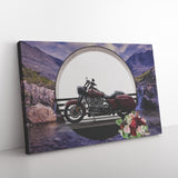 Harley Motorcycle Rectangle Canvas