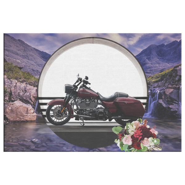 Harley Motorcycle Rectangle Canvas