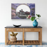 Harley Motorcycle Rectangle Canvas