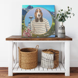 Henry Basset Hound Square Canvas