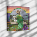 Jasper Cheetah Golfer Canvas