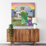 Jasper Cheetah Golfer Canvas