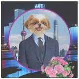 Jax Shih Tzu Square Canvas