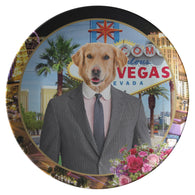 Johnny Golden Retriever Plate