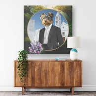 Kobe Yorkshire Terrier Square Canvas