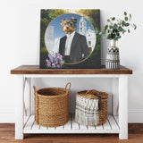 Kobe Yorkshire Terrier Square Canvas