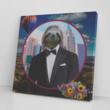 Logan Sloth Square Canvas