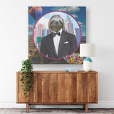 Logan Sloth Square Canvas