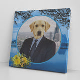 Louie Labrador Retriever Square Canvas