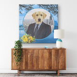 Louie Labrador Retriever Square Canvas