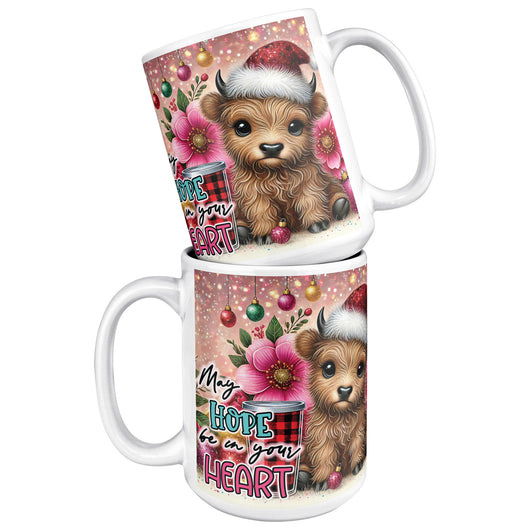 May Hope Be In Your Heart Cow 15oz Mug