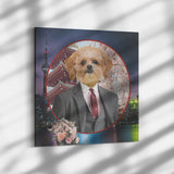 Ollie Shih Tzu Square Canvas