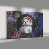 Snow White Maltese Canvas