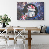 Snow White Maltese Canvas