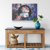 Snow White Maltese Canvas