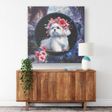 Snow White Maltese Canvas