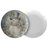 Snowman Blue Plate