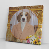 William Beagle Square Canvas