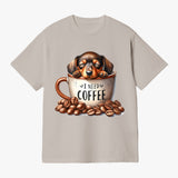 I Need Coffee Dachshund T Shirt